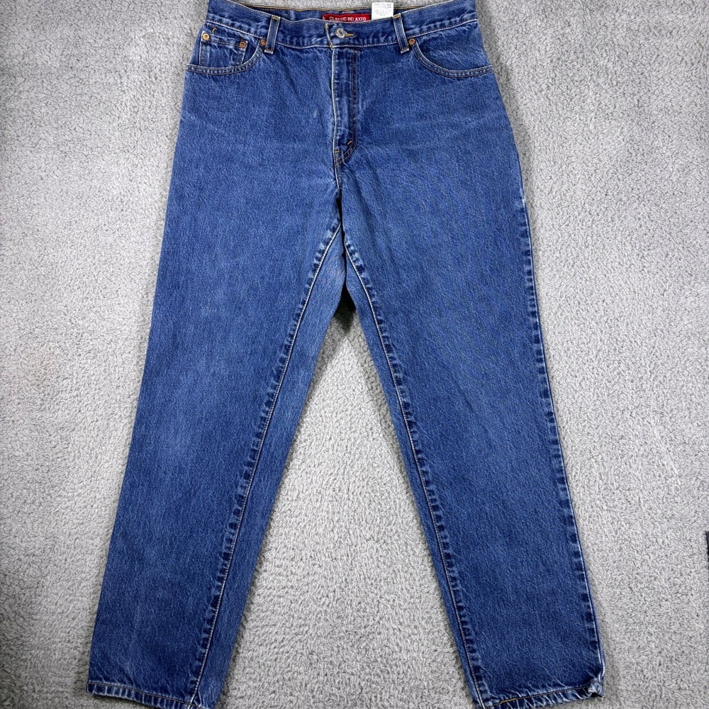 Levi‎ Strauss 550 Jeans Women's 14 M Relaxed Fit Tapered Leg Medium Wash Denim